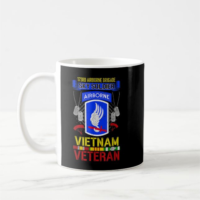 173:e Airborne Brigade Vietnam Veteran Shirt Himla Kaffemugg (Vänster)