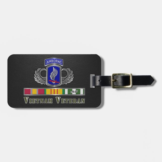 173:e luftburna brigaden Vietnam-veteran Bagagebricka (Horisontell Framsida)
