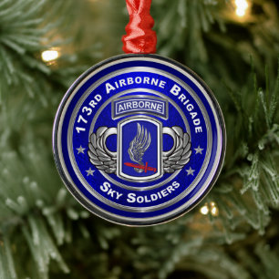 173:e luftburna brigadens jul julgransprydnad metall