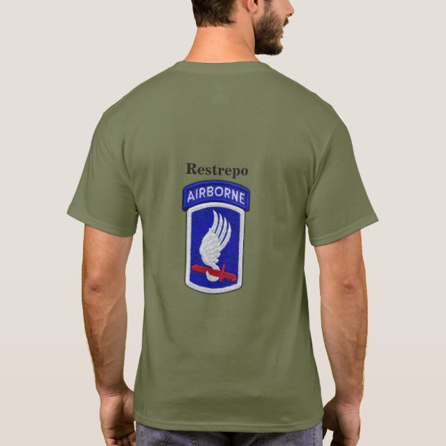 173. För brigadveteran för ABN BGE luftburna vets Tee Shirt (Baksida)