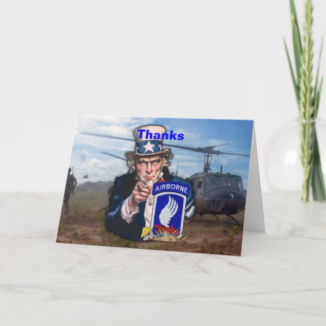 173. luftburna brigadnam lappar kortet tack kort (Framsida)