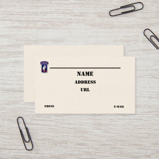 173. luftburna brigadvets lappar visitkorten visitkort (Fram/Back In Situ)