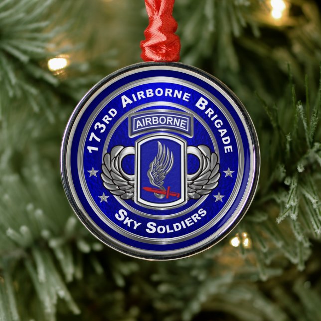 173rd Airborne Brigade Christmas Julgransprydnad Metall (Träd)