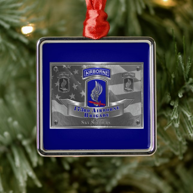 173rd Airborne Brigade Christmas Julgransprydnad Metall (Träd)