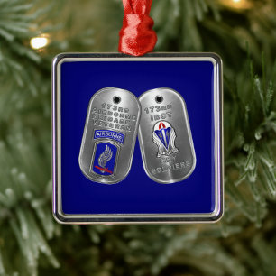 173rd Airborne Brigade Jul Julgransprydnad Metall