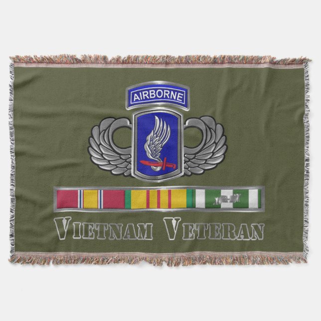 173rd Airborne Brigade Vietnam Veteran Filt (Framsidan)