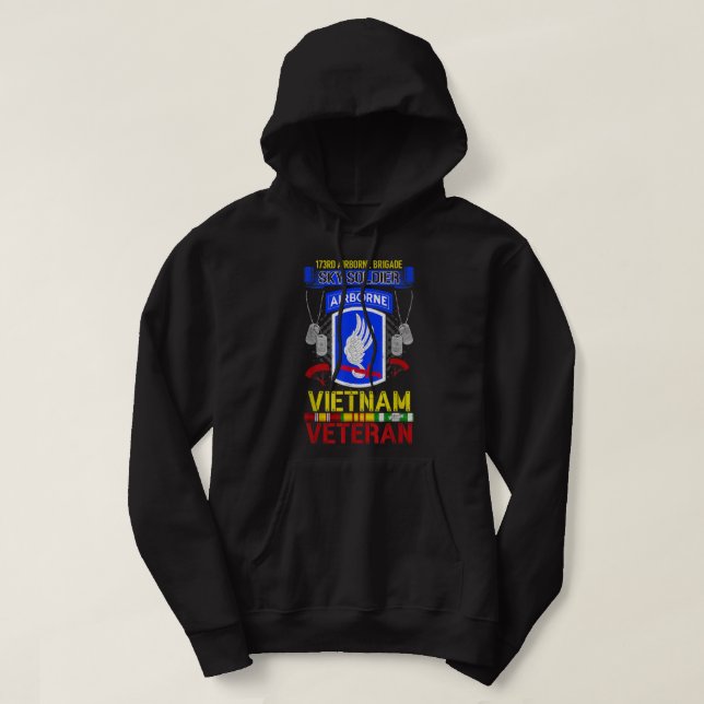 173rd Airborne Brigade Vietnam Veteran Shirt Sky S Hoodie (Design framsida)
