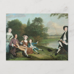 1749 års Anglers-familj Vykort