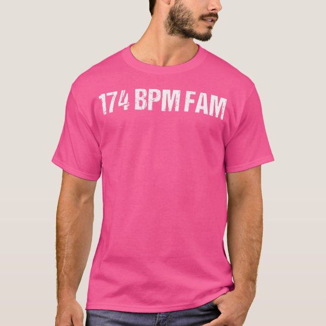 174 bpm skumrom och Bass Dnb Music Festival Edm T Shirt (Framsida)