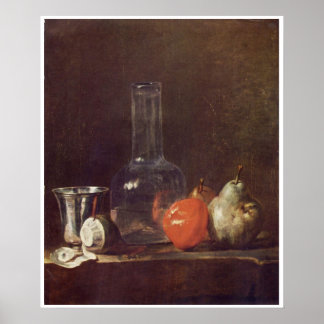 1750 - Liv med glasflaska Poster