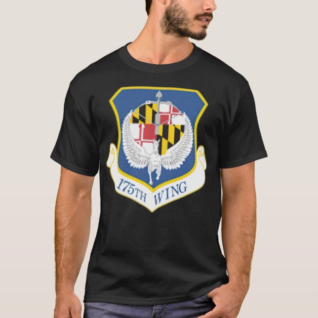 175:e Vinge Maryland Luft militärmilitärPa T Shirt (Framsida)