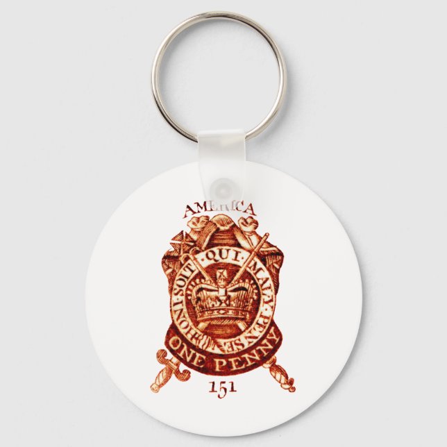 1765 American Tax Frimärke Nyckelring (Framsida)