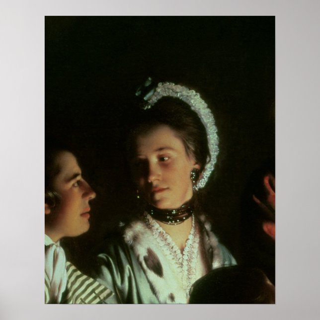 1768, An Experiment on a Bird in the Luft Pump Poster (Framsidan)