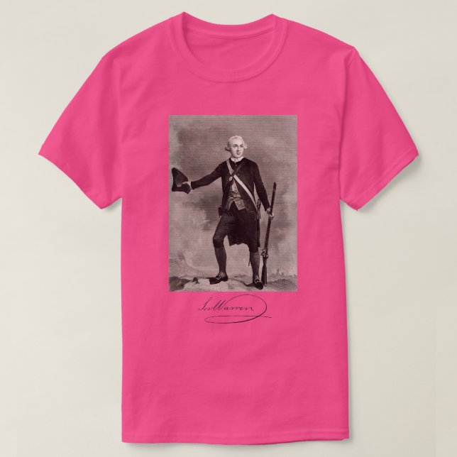 1775 General Joseph Warren Battle of Bunker Backe T Shirt (Design framsida)