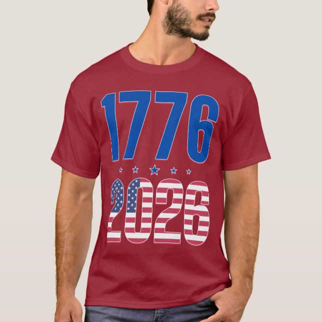 1776 2026 250 år frihet  t shirt (Framsida)