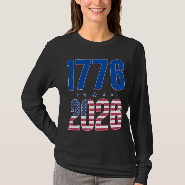 1776 2026 250 år frihet  t shirt (Framsida)