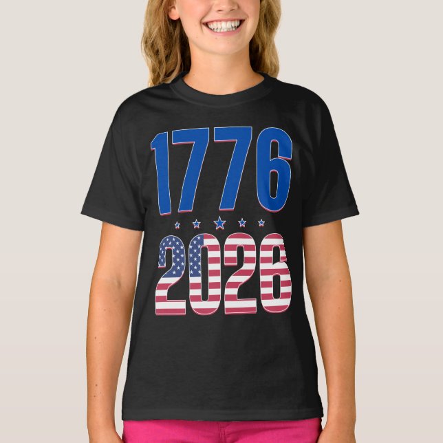 1776 2026 250 år frihet  t shirt (Framsida)