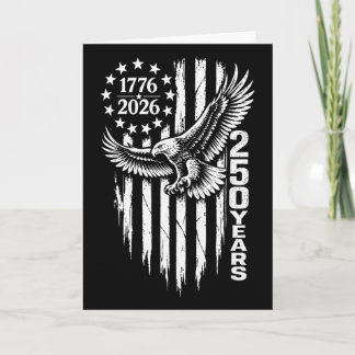 1776 2026 250 år Patriotisk Örn Amerikansk Flagga Kort