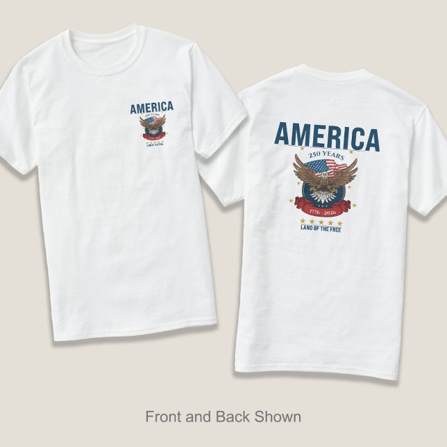 1776 2026 | 250-års Semiquincentennial Röd Vit Blå T Shirt (Skapare uppladdad)