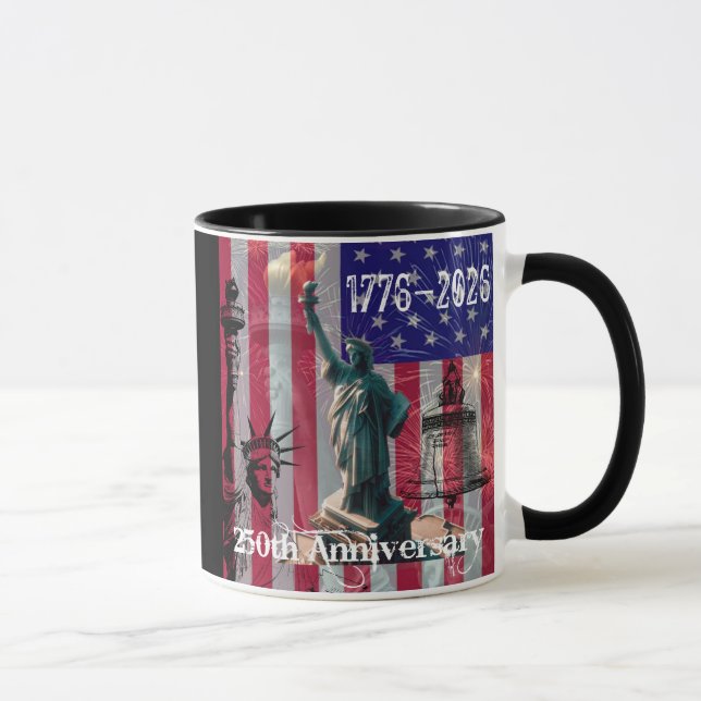 1776 2026 250-årsjubileum Födelsedag Mugg (Höger)