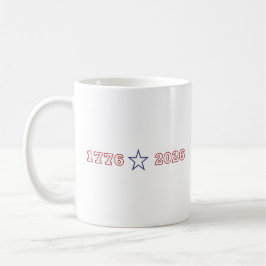 1776 2026 Amerika 250 år patriotisk årsdag  Kaffemugg