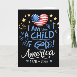 1776 2026 Amerikansk Guds Barn 250-årsdag 4:e Kort