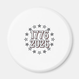1776 2026 Fosterländska Stjärnor Vintage Vektor De Magnet