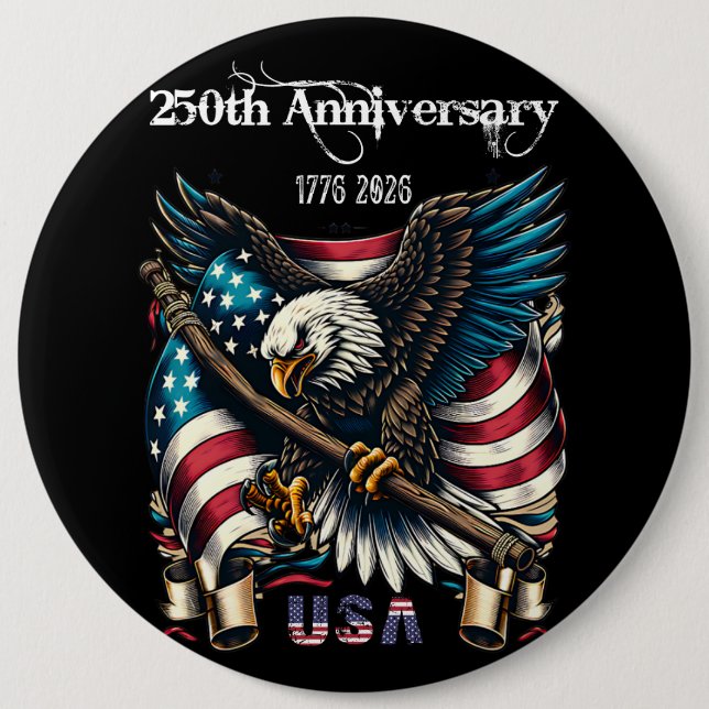 1776 2026 Happy Anniversary America Knapp (Framsida)