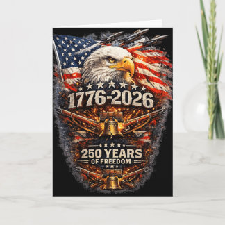 1776-2026 Örn 250 år av frihet Patriot Ameri Kort