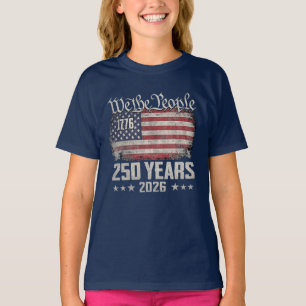 1776–2026 Patriotisk Semikvinkentenårs Grafik T Shirt