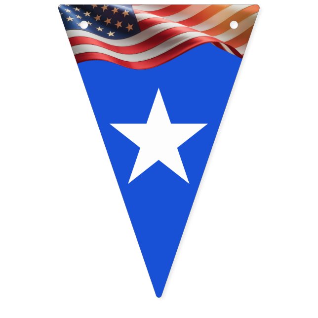 1776–2026 Redigerbar 16-flaggig Röd-Vit-Blå Amerik Vimplar (Trettonde flaggan)
