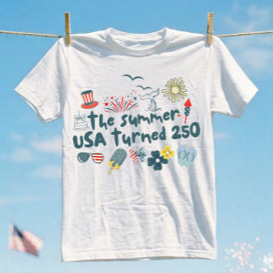 1776 - 2026 Retro 250-årsjubileum 4:e juli T Shirt