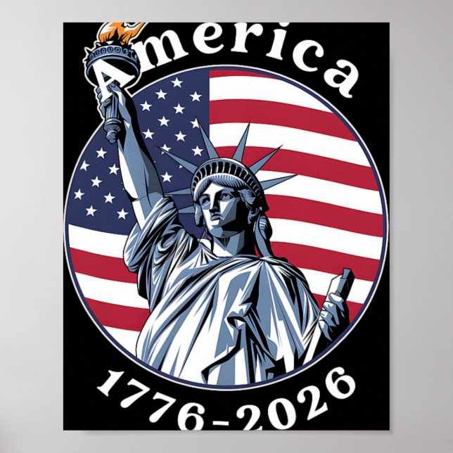 1776-2026 Statue Of Liberty Amerikas 250-års Souve Poster (Framsidan)
