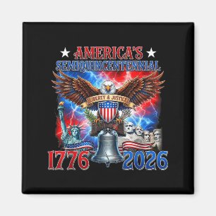 1776-2026 USA 250-årsjubileum 4 juli Magnet