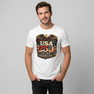 1776-2026 USA 250-årsjubileum 4 juli T Shirt