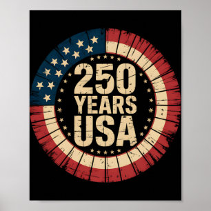1776–2026 USA 250-årsjubileum för självständighet Poster