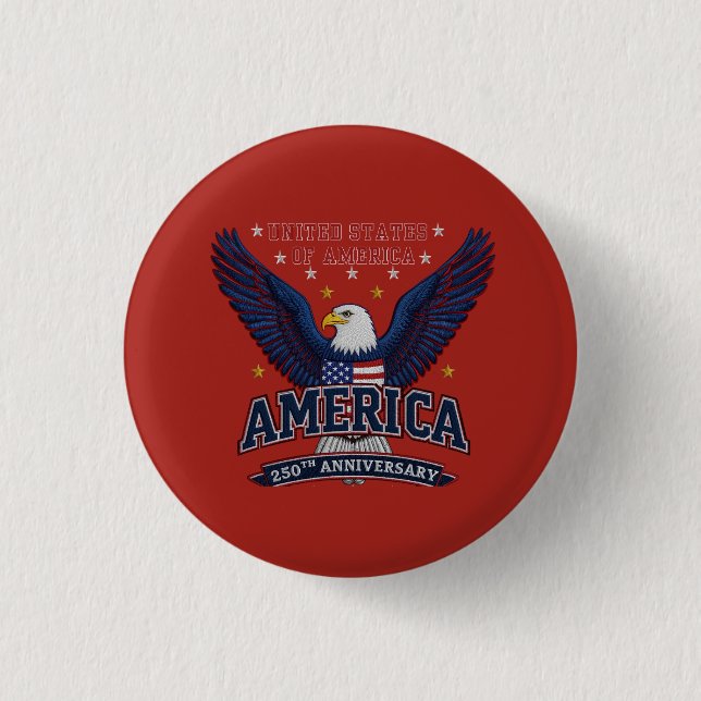 1776 2026 USA Firande Knapp (Framsida)