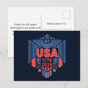 1776-2026 USA HELG VYKORT