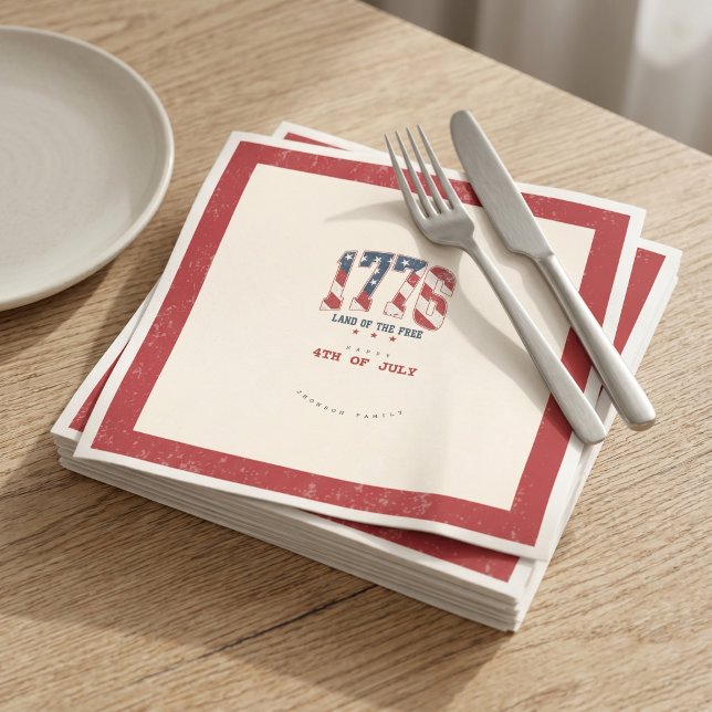 1776 4th of July Independence Day Patriotic Pappersservett (Skapare uppladdad)