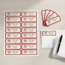 1776 4th of July Patriotic Independence Day Returadress Etikett