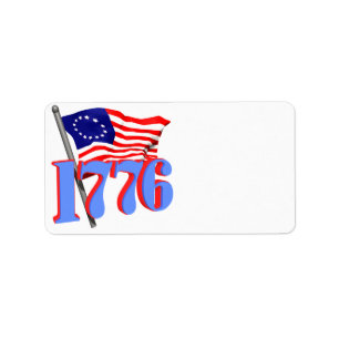 1776 ADRESSETIKETT