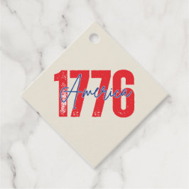 '1776 America' 250-års Soft Greige 4:e Juli Gåvor Etiketter