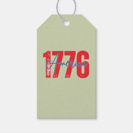 '1776 America' 250-årsjubileum Mjuk Salvia Grön 4: Presentetikett