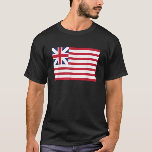 1776 American Flagga Grand Union Flagga T S T Shirt (Framsida)