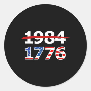1776 American Patriot Design Company Resist 1984 R Runt Klistermärke
