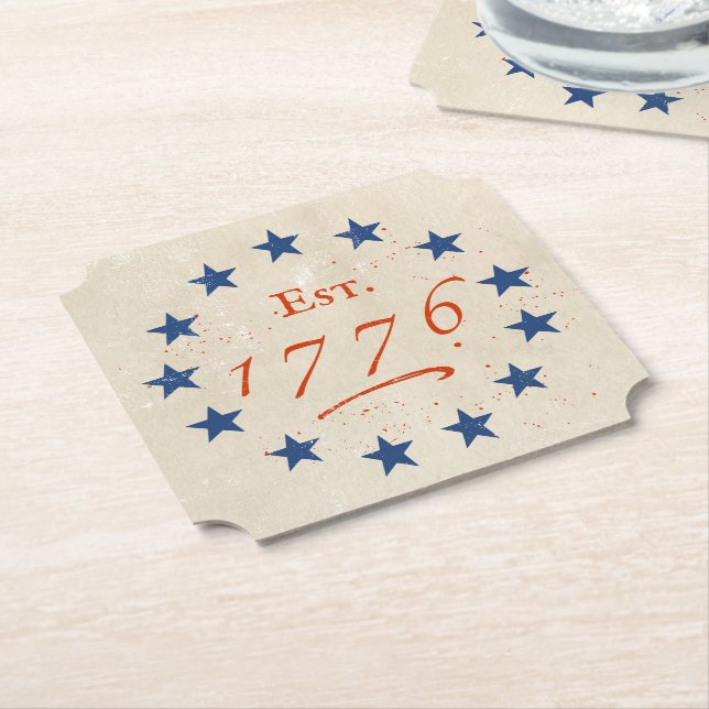 1776 American Stars Underlägg Papper (Vinklad)