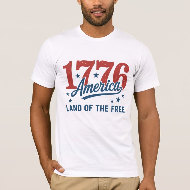1776 America's 250th Anniversary T Shirt (Framsida)