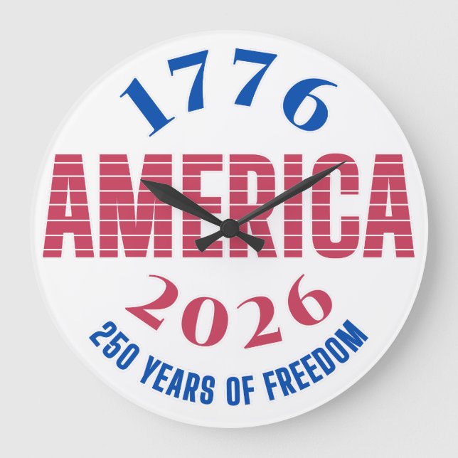 1776 AMERIKA 2026 250 år frihet  Stor Klocka (Framsida)