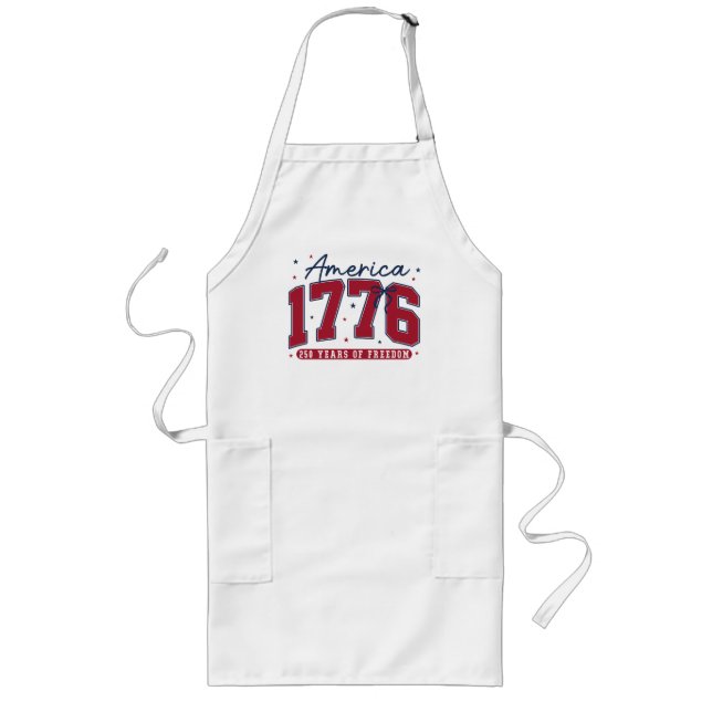 1776 Amerika 250 år för frihet Långt Förkläde (Framsidan)