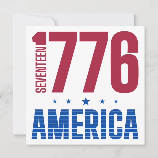 1776 Amerika 250 år historisk frihet Inbjudningar (Framsida)